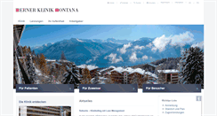 Desktop Screenshot of bernerklinik.ch